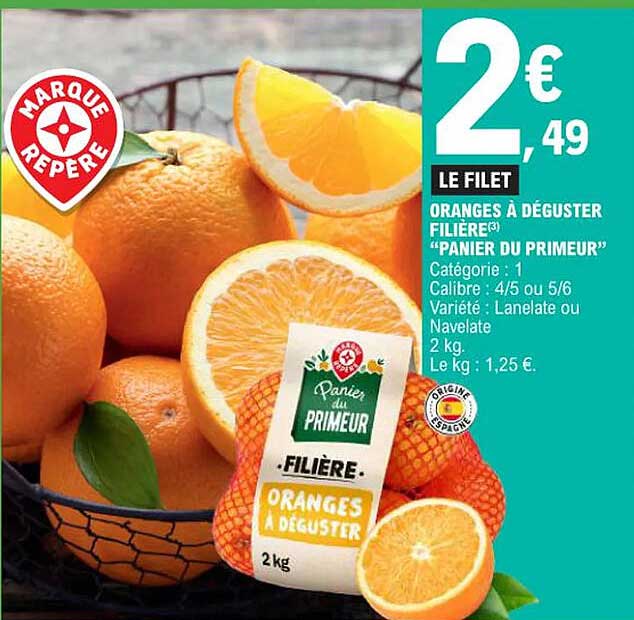 oranges à déguster filière "panier du primeur"