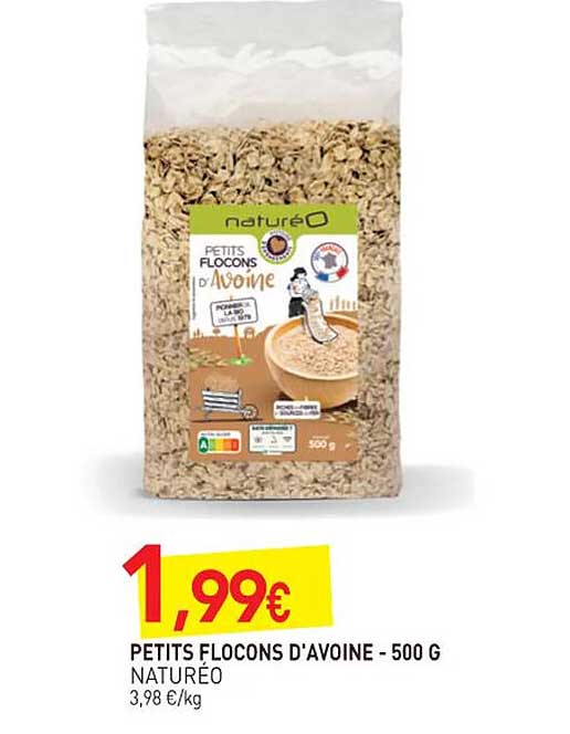 petits flocons d'avoine - naturéo - 500 g