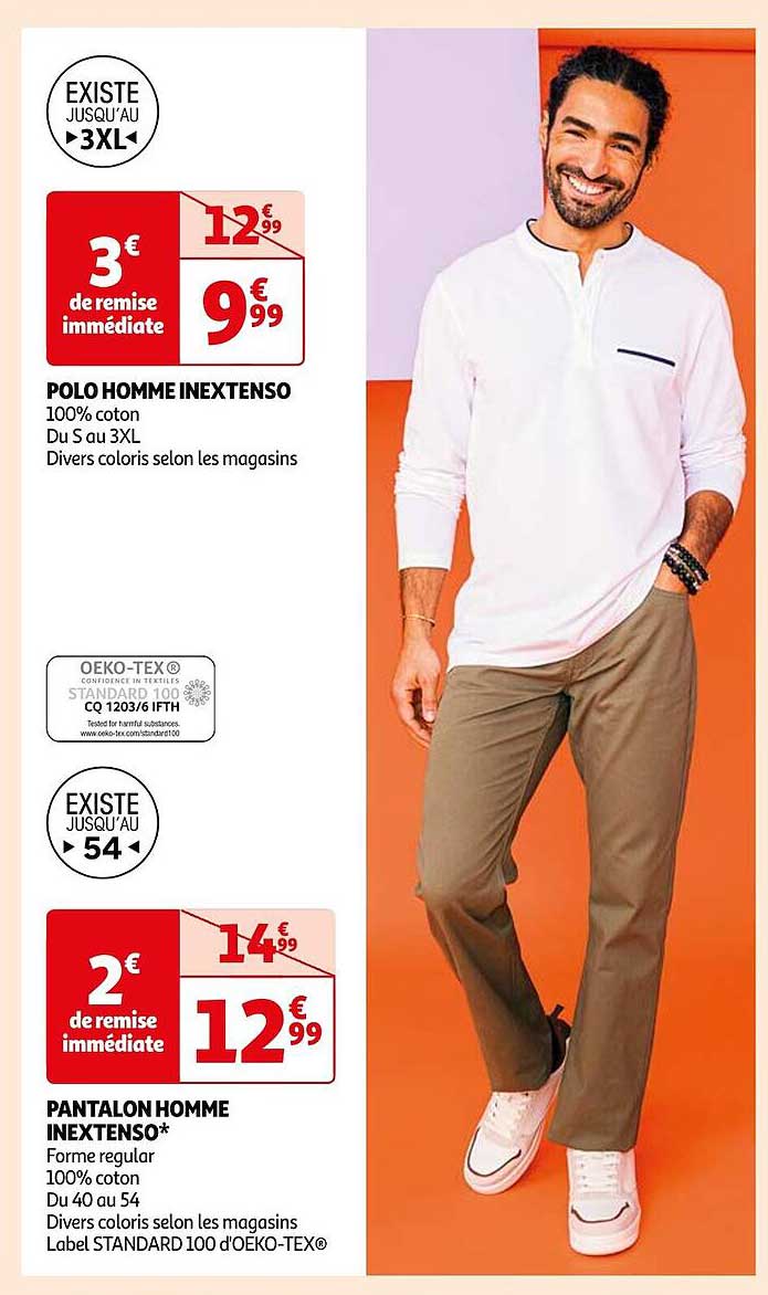 Polo Homme Inextenso, Pantalon Homme Inextenso
