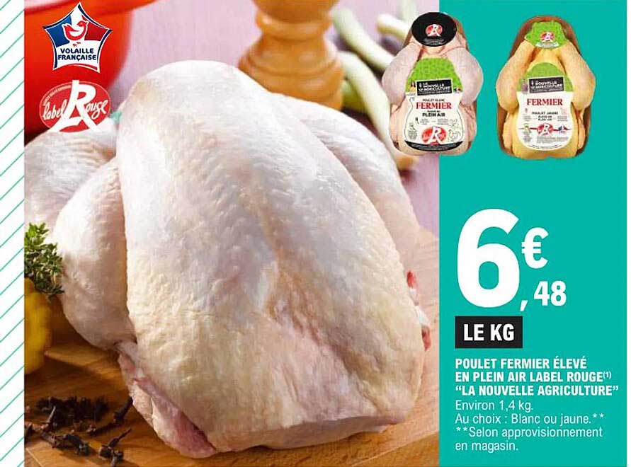 poulet fermier élevé en plein air label rouge "la nouvelle agriculture"