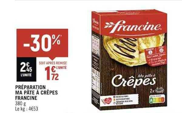 Préparation Ma Pâte à Crêpes Francine