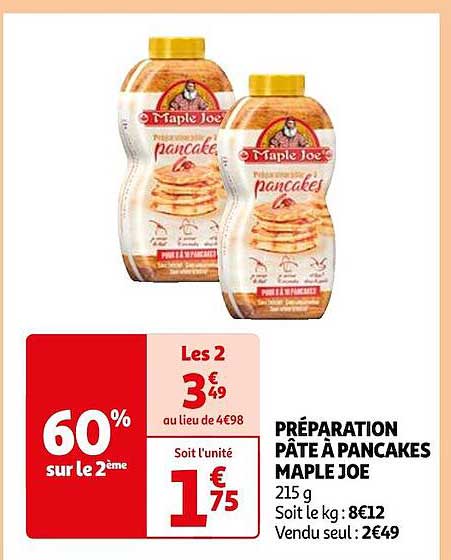 préparation pâte à pancakes maple joe