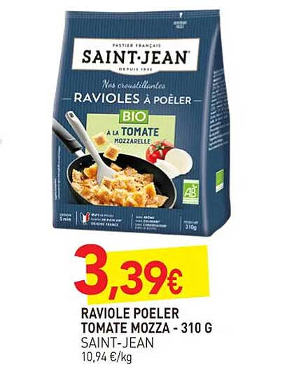 raviole poêler tomate mozza saint-jean - 310 g
