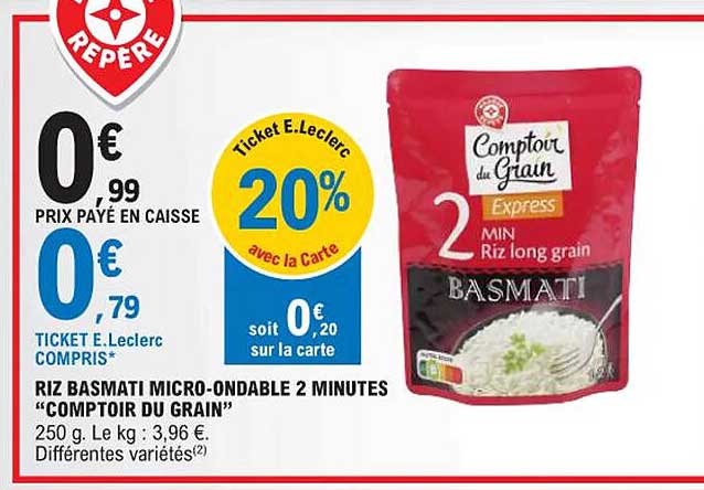 riz basmati micro-ondable 2 minutes "comptoir du grain"