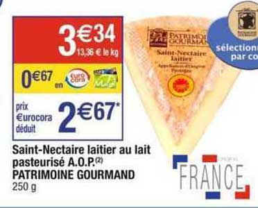 saint-nectaire laitier au lait pasteurisé a.o.p. patrimoine gourmand