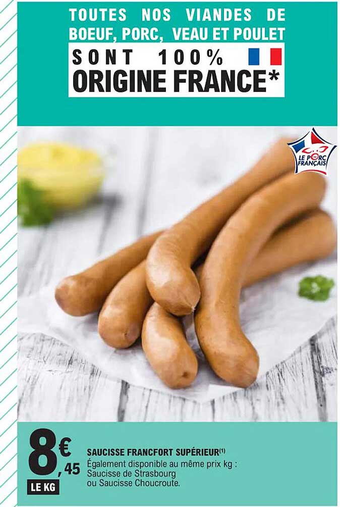 saucisse francfort supérieur