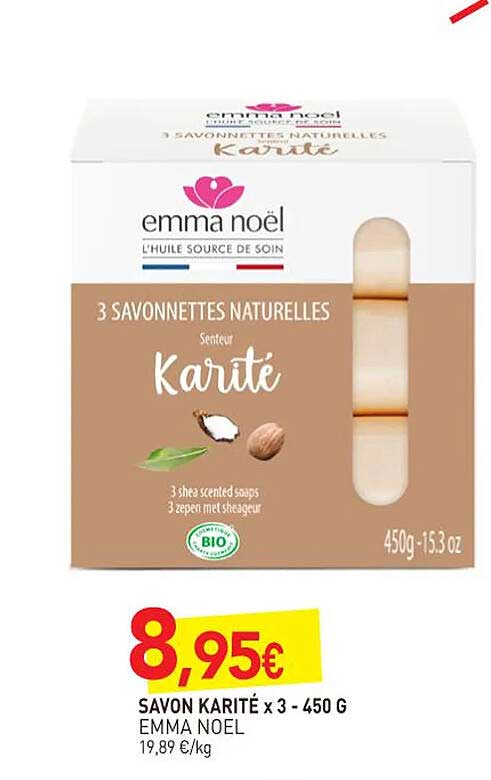 Savon Karité X3 - Emma Noël - 450 G