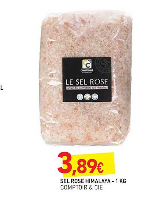 sel rose himalaya comptoir & cie 1 kg