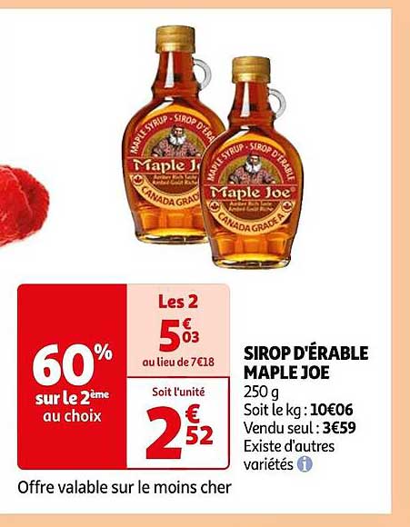 sirop d'érable maple joe
