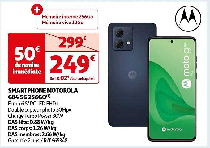 smartphone motorola g84 5g 256go