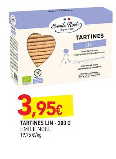 Tartines Lin Emile Noël - 200 G