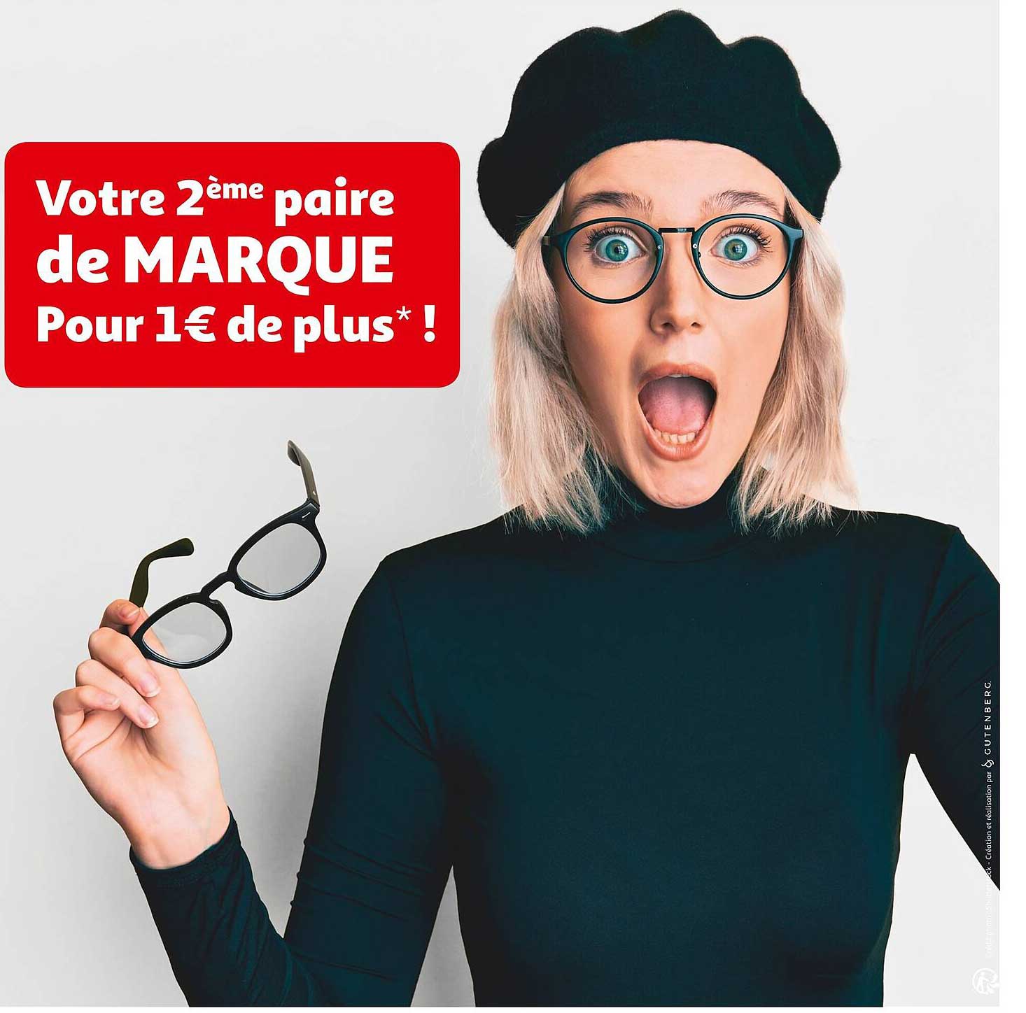 votre 2ème paire de marque pour 1€ de plus!