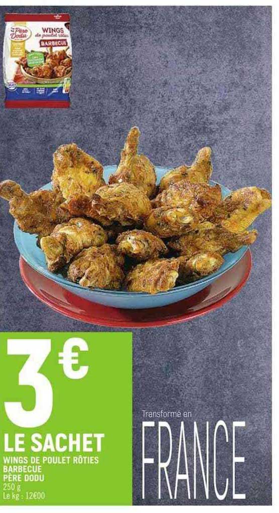 wings de poulet rôties barbecue père dodu