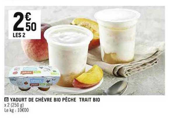 yaourt de chèvre bio pêche trait bio