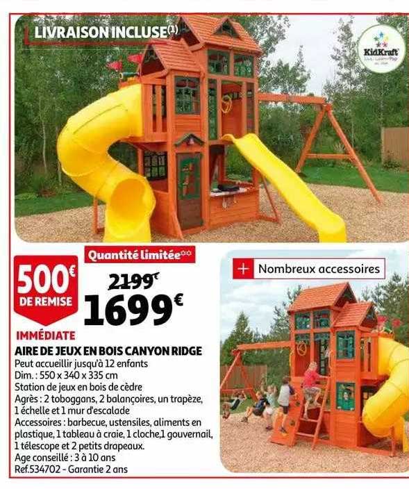 aire de jeux en bois canyon ridge