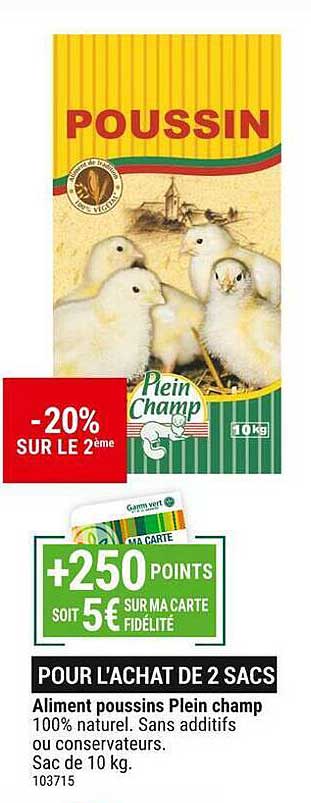 aliment poussins plein champ