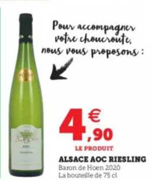 alsace aoc riesling baron de hoen 2020