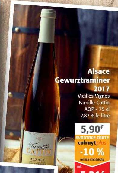 alsace gewurztraminer 2017 vieilles vignes famille cattin