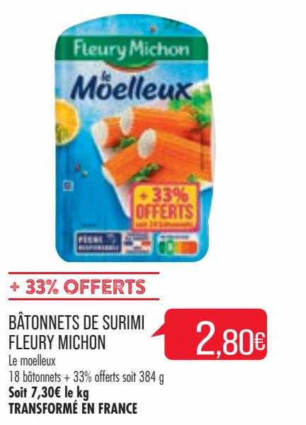 bâtonnets de surimi fleury michon
