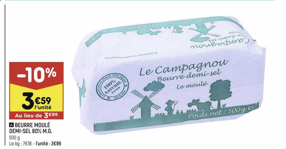 beurre moulé demi-sel