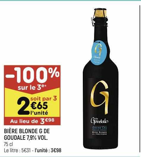 Bière Blonde G De Goudale