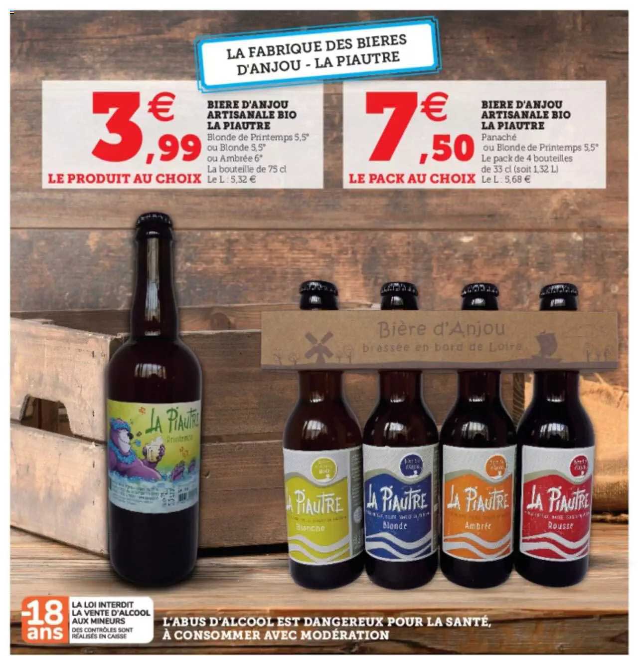 Bière D'anjou Artisanale Bio La Piautre, Bière D'anjou Artisanale Bio La Piautre