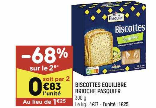 Biscottes Equilibre Brioche Pasquier
