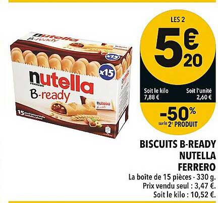 biscuits b-ready nutella ferrero