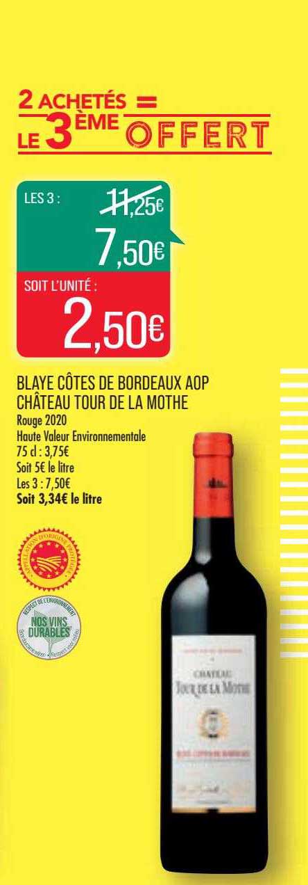 Blaye Côtes De Bordeaux Aop Château Tour De La Monthe