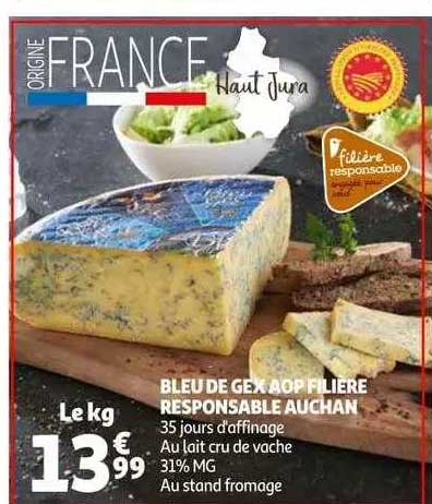 bleu de gex aop filière responsable auchan