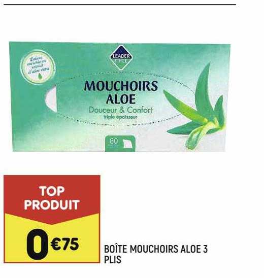 boîte mouchoirs aloe 3 plis