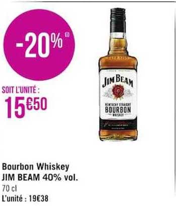 bourbon whiskey jim beam 40% vol.