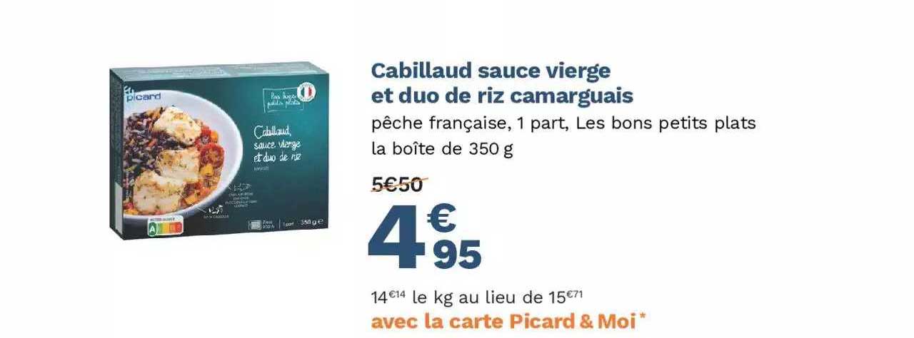 cabillaud sauce vierge et duo de riz camarguais