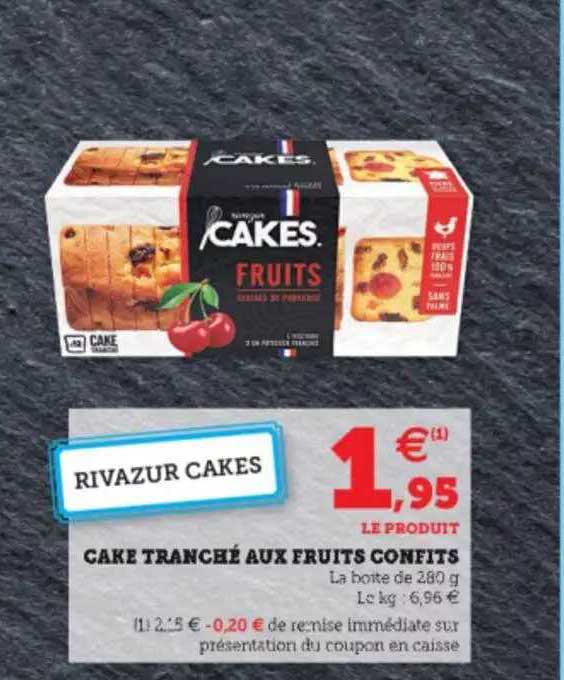 Cake Tranché Aux Fruits Confits