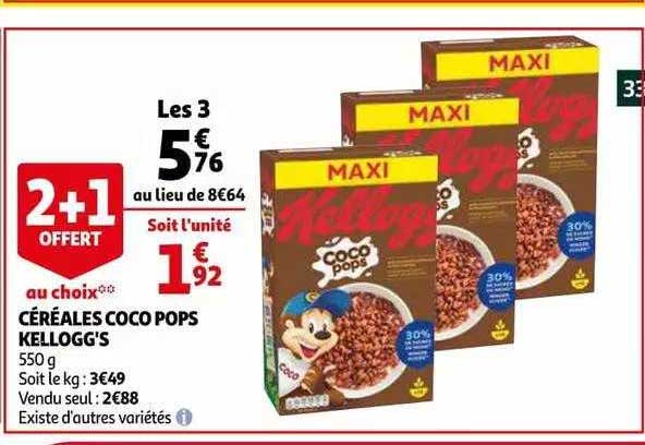 céréales coco pops kellogg's