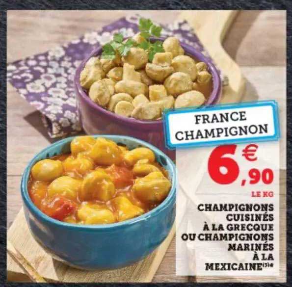 Champignons Cuisinés à La Grecque Ou Champignons Marinés à La Mexicaine