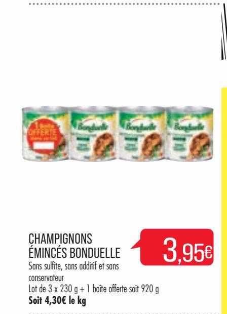 Champignons émincés Bonduelle