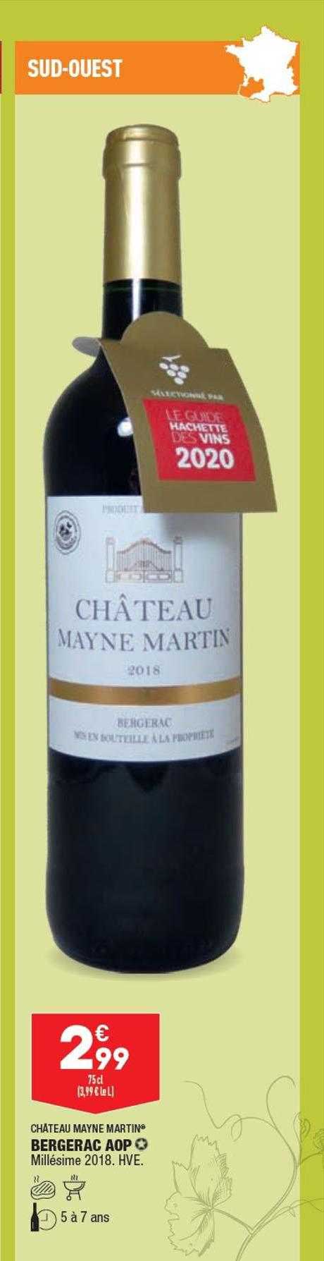 château mayne martin bergerac aop millésime 2018