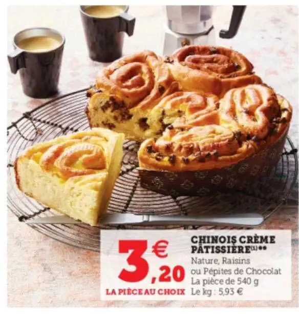 chinois crème pâtissière