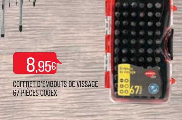 coffret d'embouts de vissage 67 pièces cogex