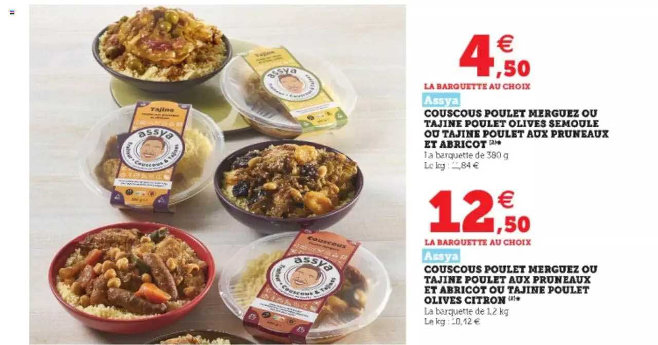 Couscous Poulet Merguez Ou Tajine Poulet Olives Semoule Ou Tajine Poulet Aux Pruneaux Et Abricot Assya, Couscous Poulet Merguez Ou Tajine Poulet Aux Pruneaux Et Abricot Ou Tajine Poulet Olives Citron