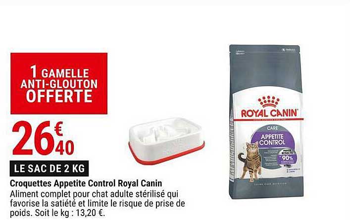 croquettes appetite control royal canin