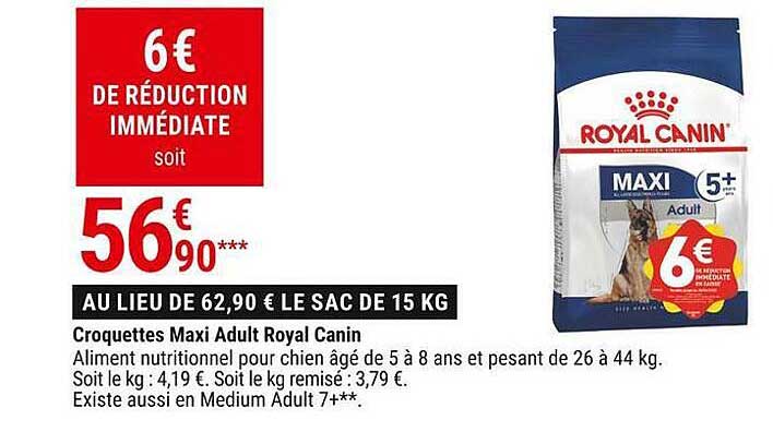 croquettes maxi adult royal canin
