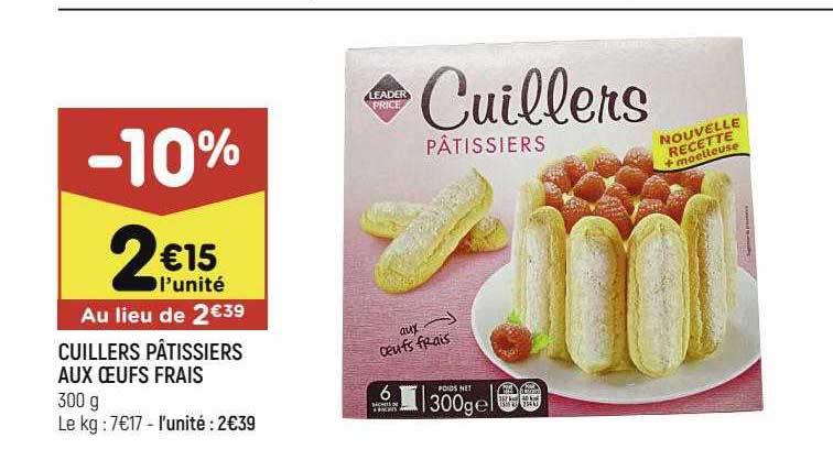 cuillers pâtissiers aux œufs frais