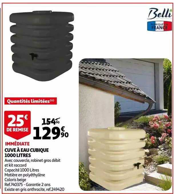 cuve à eau cubique 1000 litres