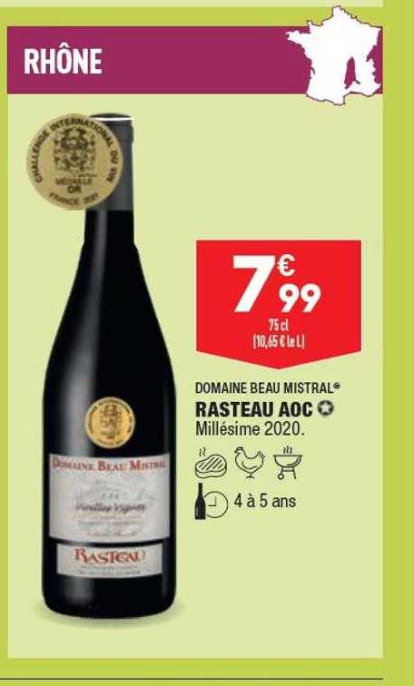 domaine beau mistral rasteau aoc millésime 2020
