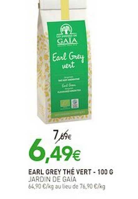 earl grey thé vert jardin de gaïa
