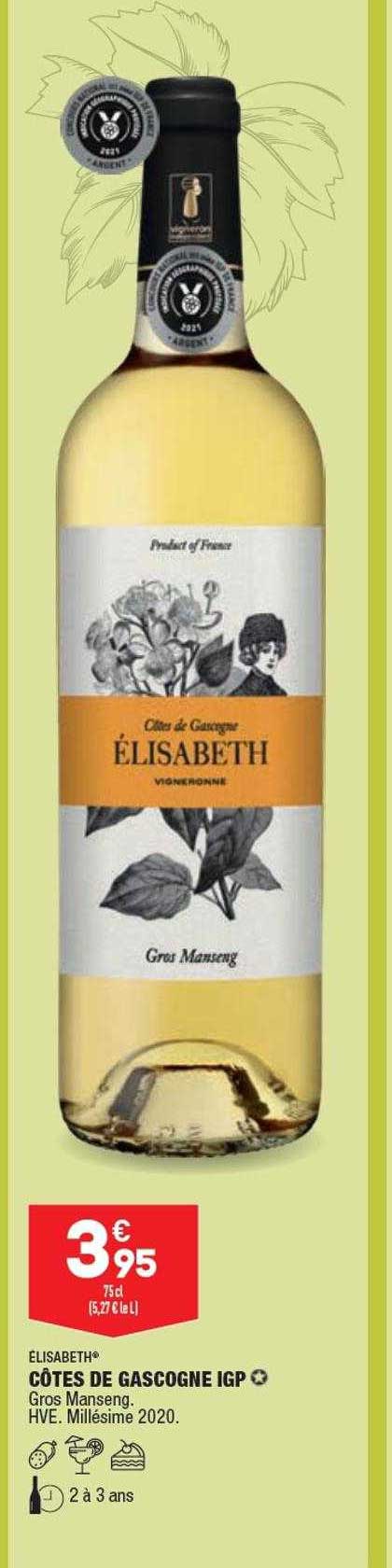 élisabeth côtes de gascogne igp gros manseng