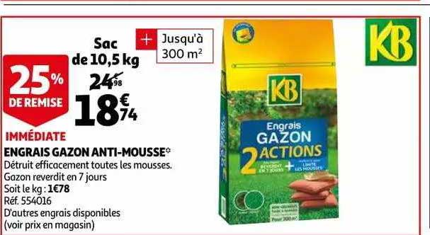 engrais gazon anti-mousse kb