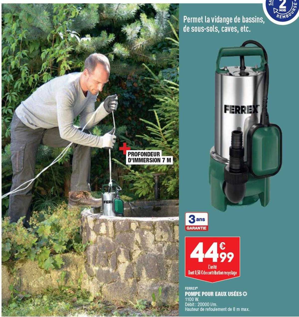 ferrex pompe pour eaux usées